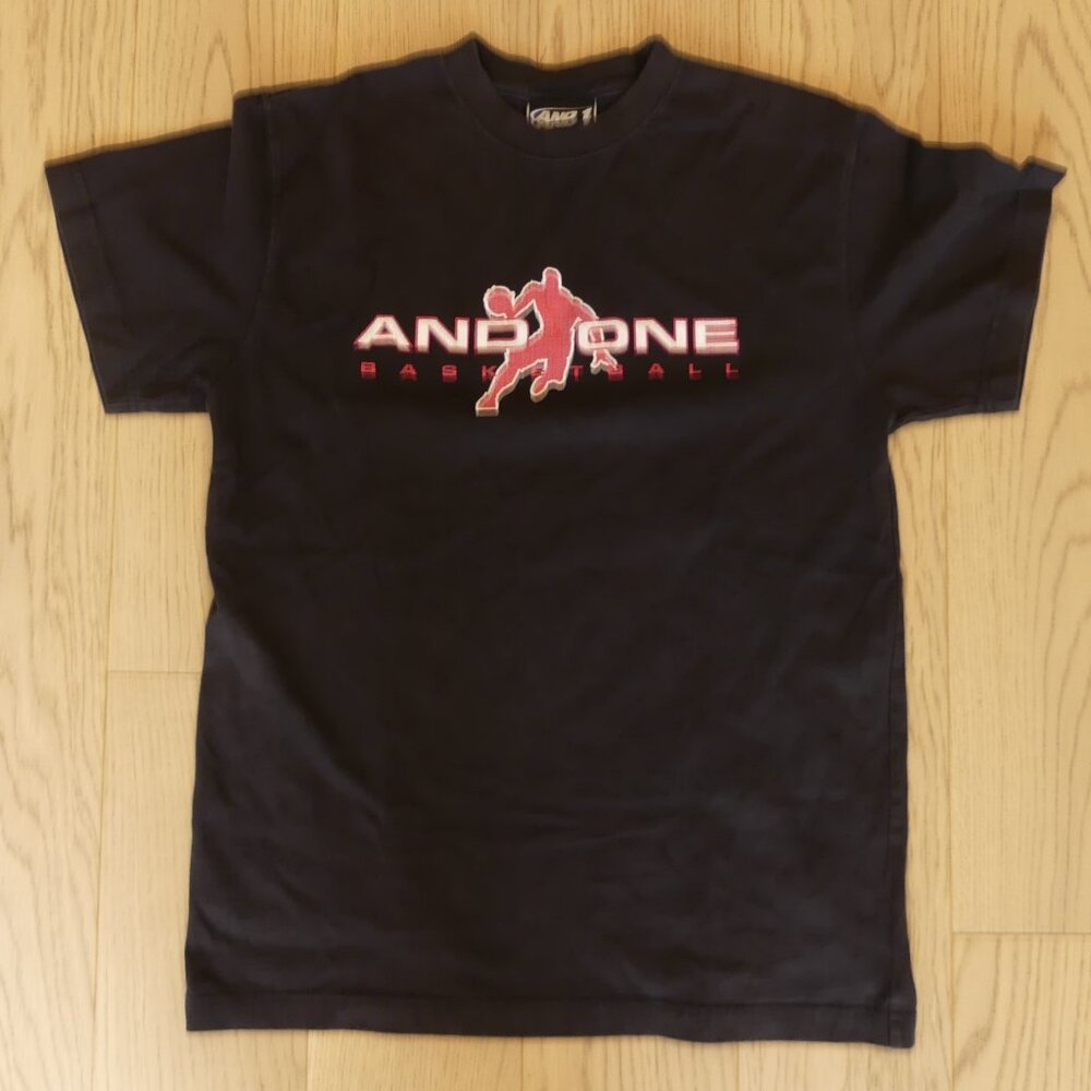 AND1 Basketball Logo T-Shirt Mens Large Vintage Y2K Streetball Sports Tee